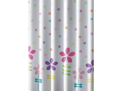 Sprchový záves 180x180cm, polyester, kvetovaný farebný ZV025