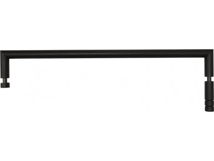 Bemeta DARK: Držiak uterákov na sklo 450 mm (osovo) s krátkym a dlhým protikusom 104204310