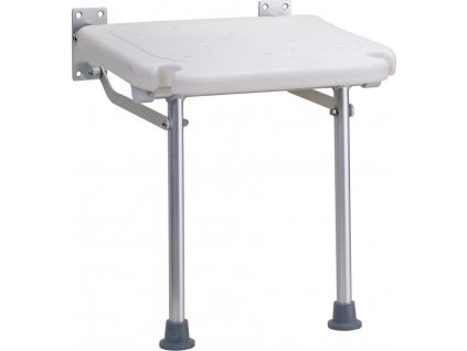 Bemeta HELP: Sklopné sprchové sedátko s nohou, hliník, plast bílý 353125033