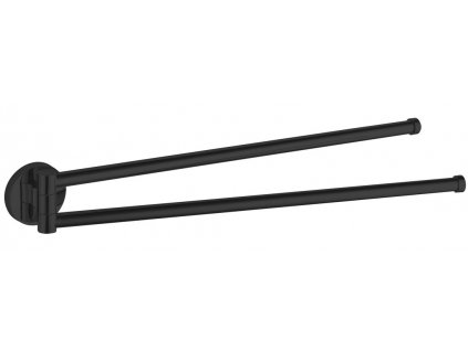 SAMBA otočný držiak uterákov dvojitý, 450mm, čierna SB221