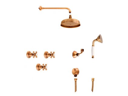 ANTEA podomítkový sprchový set, 2 výstupy, bronz 3056SET01