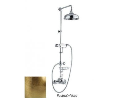 SASSARI sprchový sloup s termostatickou baterií, mýdlenka, 1250mm, bronz SR322BR