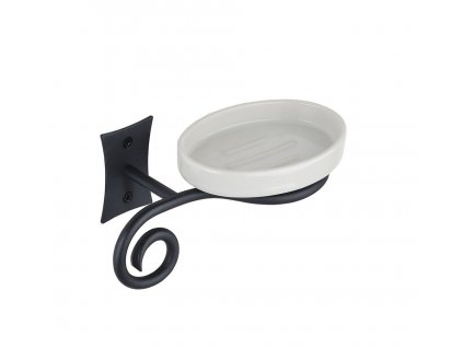 REBECCA mydlenka, čierna/keramika CC002