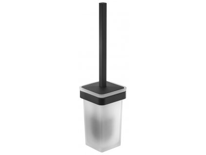 SAMOA WC štětka závěsná, černá mat/mléčné sklo A83314