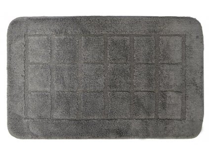 DELHI Koupelnová předložka 50x80 cm s protiskluzem, 100% polyester, tmavě šedá 1712300