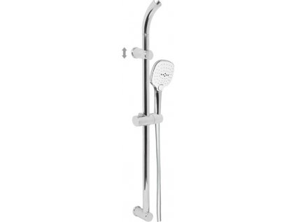 Mereo Sprchová súprava, trojpolohová sprcha, šedostrieborná hadica, horný držiak sprchy CB900F