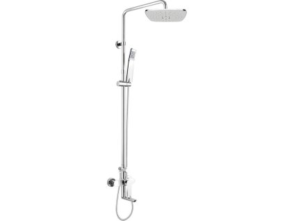 Mereo Nástěnná baterie Dita 150 mm se sprch. soupravou,otoč.ramínkem, ruční a talíř. sprchou 225x225mm CBE60101SBD