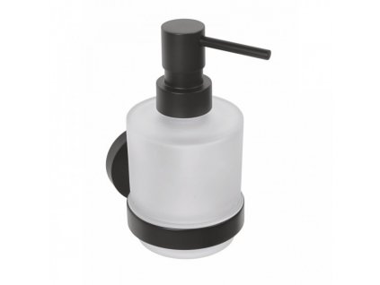 X-ROUND BLACK dávkovač mýdla MINI, mléčné sklo, 200ml, černá XR103B