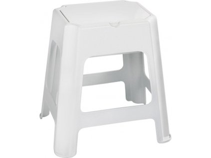 Koupelnová stolička s úložným prostorem, bílá 90902W