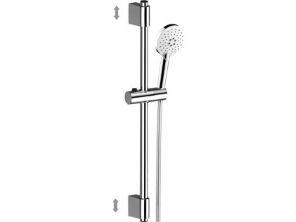 Mereo Sprchová súprava, trojpolohová sprcha, posuvný držiak, šedostrieborná hadica CB930B