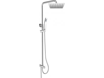 Mereo Sprchový set s tyčí hranatý, nerezová hlavová sprcha a třípolohová ruční sprcha CB95001SS2