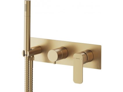 SPY podomítková sprchová baterie s ruční sprchou, 3 výstupy, zlato mat PY53/19