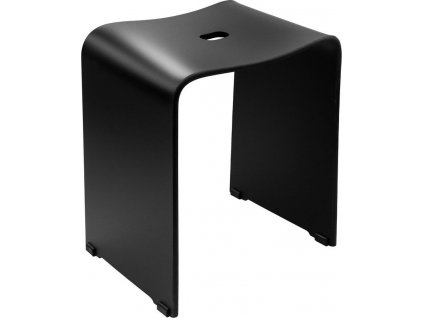TRENDY kúpeľňová stolička 40x48x27, 5cm, čierna mat A211110