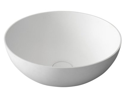 THIN okrúhle umývadlo na dosku, 39x14, 5cm, biela mat WN185