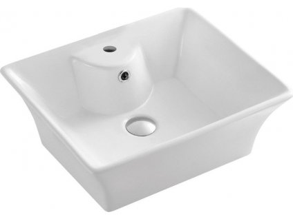 Keramické umývadlo na dosku, 49,5x41,5 cm, biela 49411