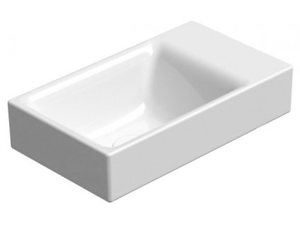 NUBES keramické umývadlo na dosku 40x23cm, bez otvoru, biela ExtraGlaze 9636011