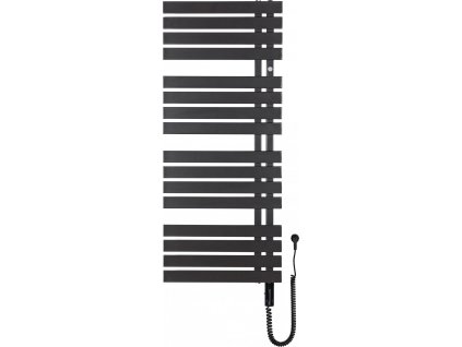 Olsen Spa Koupelnový elektrický radiátor - sušák POP STAR ELECTRO - Barva radiátoru - Černá, Rozměr radiátoru - 500 × 1295 mm, výkon 600 W RADPOPEL501231