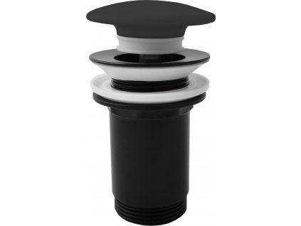 Slezák Rav Výpusť umyvadlová CLICK-CLACK 5/4 s keramickou zátkou černá matná (Varianta Výpusť umyvadlová CLICK-CLACK 5/4 s keramickou zátkou černá matná , Barva: Černá matná)