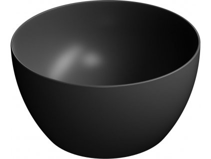 PURA keramické umyvadlo na desku, průměr 42x22cm, černá mat 885226