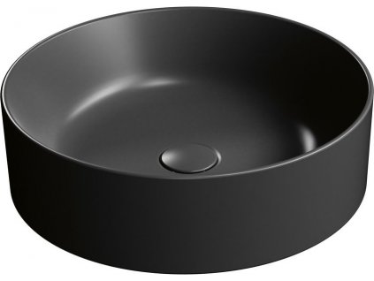 KUBE X keramické umývadlo na dosku, priemer 45cm, čierna mat 942726