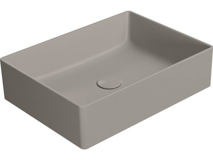 KUBE X keramické umývadlo na dosku, 50x37cm, tortora mat 942905