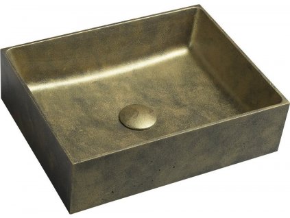 FORMIGO betonové umyvadlo na desku, 47,5x36,5cm, zlato FG118
