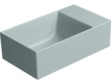 KUBE X keramické umývadlo 40x23cm, bez otvoru, pravé/ľavé, ghiaccio mat 9484015