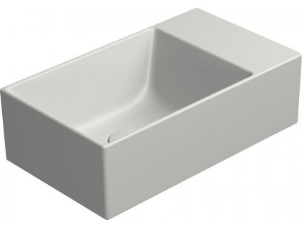 KUBE X keramické umývadlo 40x23cm, bez otvoru, pravé/ľavé, cenere mat 9484017
