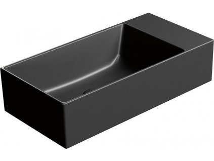 KUBE X keramické umývadlo 50x25cm, bez otvoru, pravé/ľavé, čierna mat 9486026