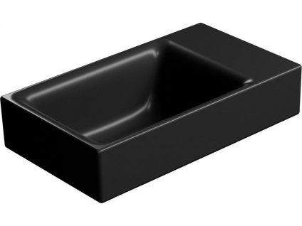 NUBES keramické umývadlo 40x23cm, bez otvoru, pravé/ľavé, čierna mat 9636026