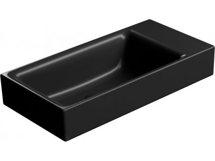 NUBES keramické umývadlo 50x25cm, bez otvoru, pravé/ľavé, čierna mat 9637026