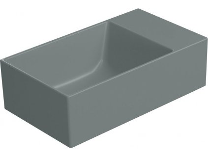KUBE X keramické umývadlo 40x23cm, bez otvoru, pravé/ľavé, agave mat 9484004