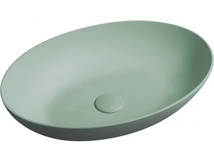 FORMIGO betónové umývadlo na dosku, 60x40cm, zelená FG223