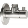 MINIMAL rohový ventil s rozetou, 1/2&quot; x 3/8&quot; pre teplú vodu, nerez MI058T