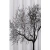 Sprchový závěs 180x200cm, polyester, černá/bílá, strom ZP008