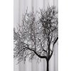 Sprchový záves 180x200cm, polyester, čierna/biela, strom ZP008