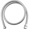 SOFTFLEX hladká sprchová plastová hadice 100cm, metalická stříbrná/chrom 1208-05 S hladkým povrchem a systémem Anti-twist