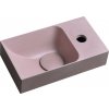 PICCOLINO betonové umývátko 30,8x10x17cm, baterie vpravo, růžová PK30521