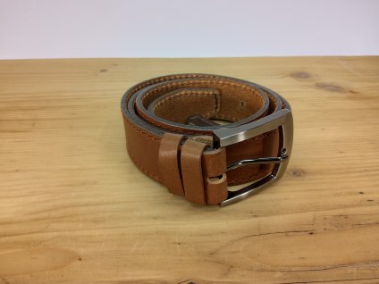 Opasek světle hnědý prošitý