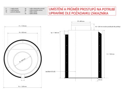 1m3 dvouplášťová kruhová jímka
