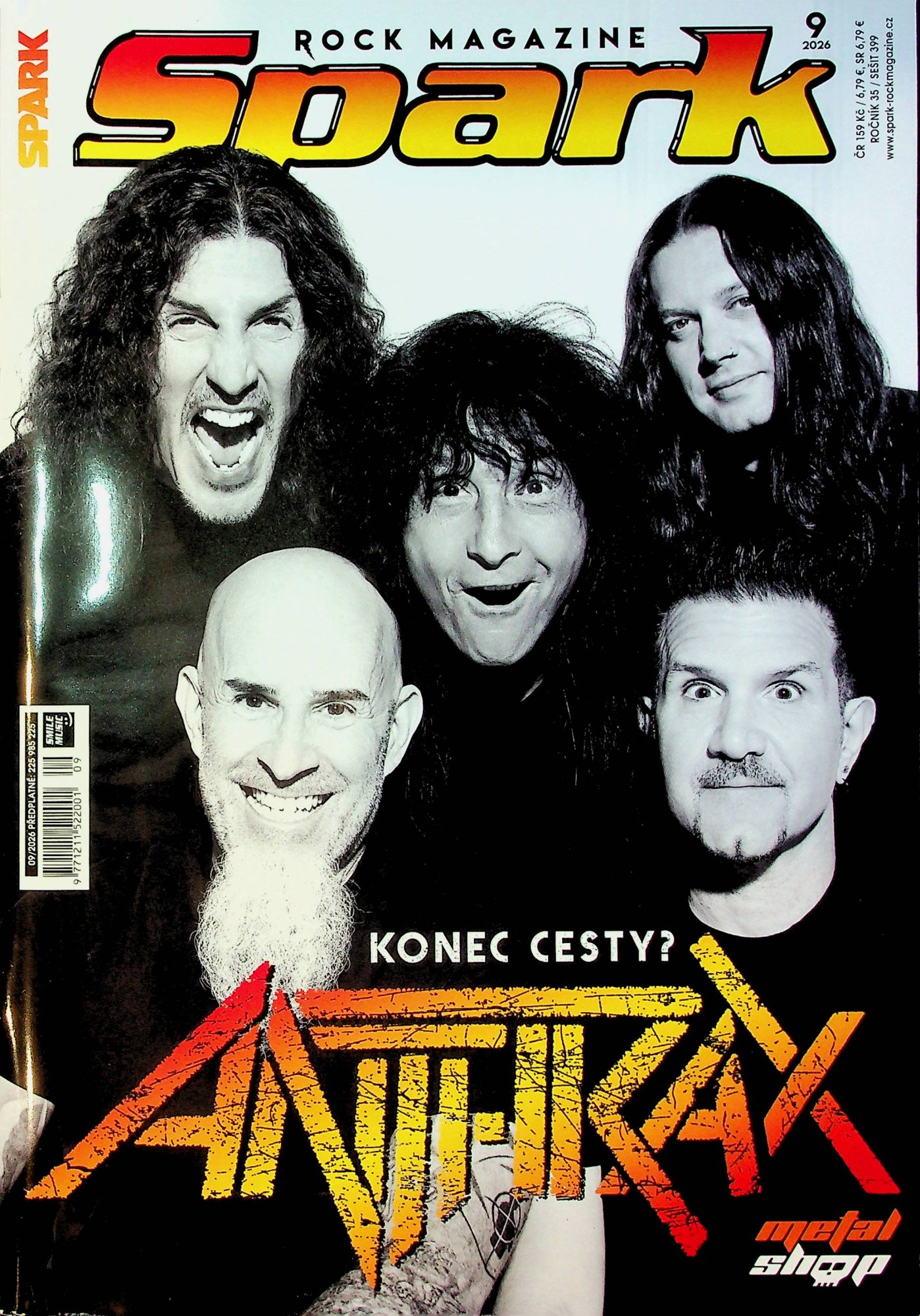 Konec cesty pro Anthrax? Zářijový Spark je tu s pořádnou náloží tvrdé muziky!