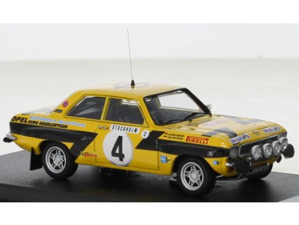 Opel Ascona A, yellow, No.4, Opel Euro Händler team, Rallye WM, Rallye Monte Carlo, W.Röhrl/J.Berger, 1975 1:43 - Trofeu