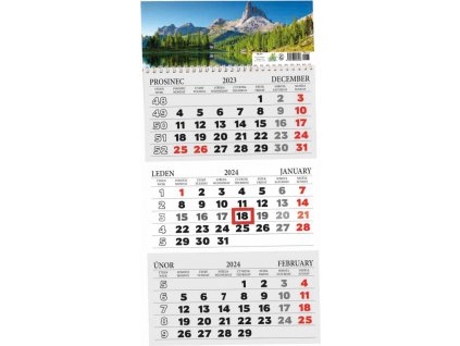 Nástěnný kalendář 3 měsíční - rok 2024