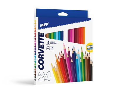 Pastelky MFP 24 ks triangular s ořezávátkem