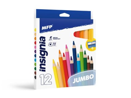 Pastelky MFP 12 ks JUMBO triangular s ořezávátkem