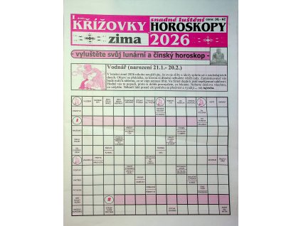 Křížovky horoskopy 2026 01