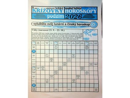 Křížovky horoskopy 2026 04