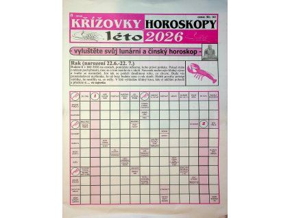 Křížovky horoskopy na léto 2026