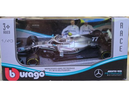 Mercedes AMG Petronas F1 W10 EQ Pover+ - start.č. 77 - 1:43, Bburago