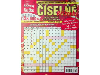 Číselné křížovky Katka 2026 01